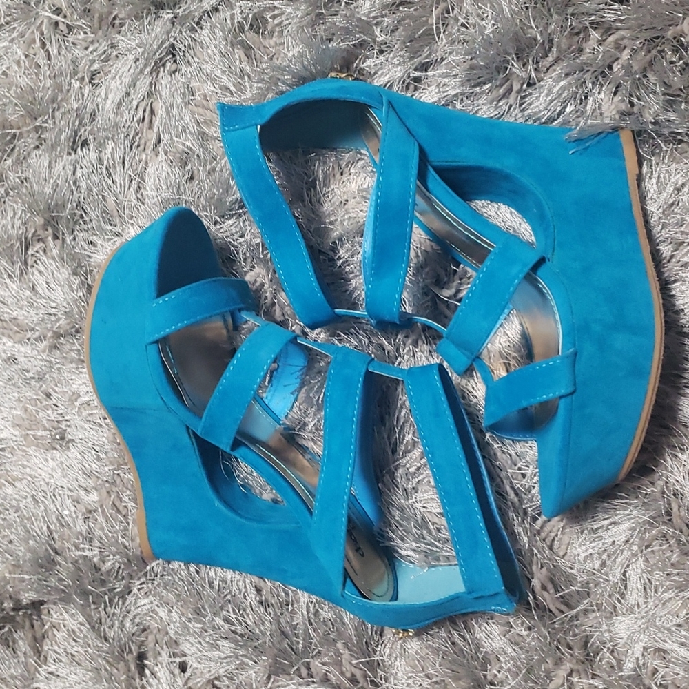 Turquoise Wedges.